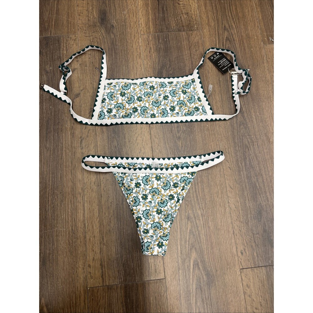 BikinX 73013-2010 Bikini Set Women's Large Multi Floral Pull On Swimwear MNM65